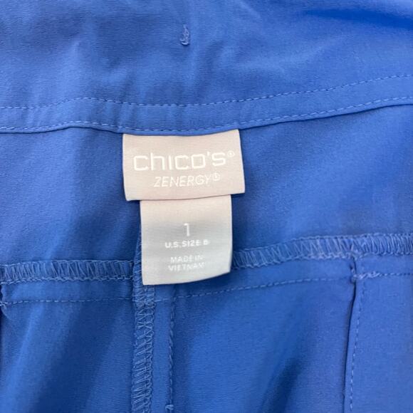 Chicos Women's Zenergy Athletic Jogger Sky Blue Drawstring Pant Size 1 Medium 8 - Picture 6 of 9